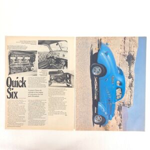 Vintage 1938 Chevrolet Quick Six Stovbolt Feature Print Ad Wall Art Show Display
